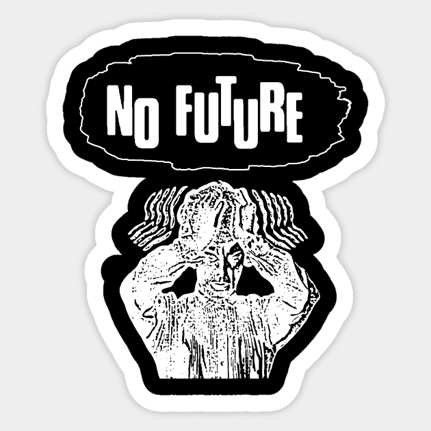 No future t shirt punk crass anarchy hardcore Sticker by TeeFection